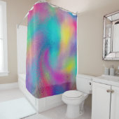 Elegantes Abstraktes Rainbow Glitzer Artwork Duschvorhang (Beispiel)