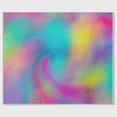 Elegantes Abstraktes Rainbow Glitzer Artwork Geschenkpapier (Flach)