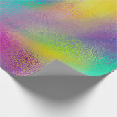 Elegantes Abstraktes Rainbow Glitzer Artwork Geschenkpapier (Ecke)