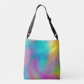 Elegantes Abstraktes Rainbow Glitzer Artwork Tragetaschen Mit Langen Trägern (Rückseite)