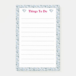 Elegantes, abstraktes Rautenmuster Post-it Klebezettel