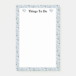 Elegantes, abstraktes Rautenmuster Post-it Klebezettel