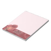 Elegantes Abstraktes Red Tulip Muster Notizblock (Rotiert)