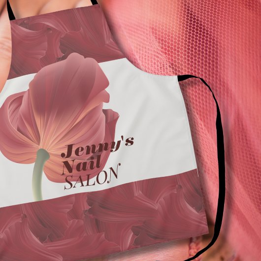 Elegantes Abstraktes Red Tulip Muster Schürze