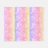 Elegantes abstraktes Regenbogenmuster Fleecedecke (Vorderseite (Horizontal))