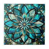 Elegantes, Abstraktes Retro-Hartglas Fliese (Vorderseite)