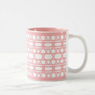 Elegantes abstraktes rosa Muster Zweifarbige Tasse
