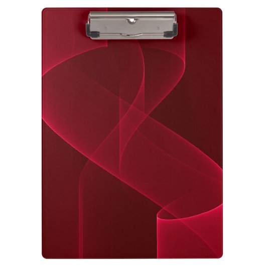 Elegantes Abstraktes Rotes Band Klemmbrett (Vorderseite)