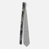Elegantes Abstraktes Schwarz-Grau-Kunstmuster Krawatte (Rückseite)