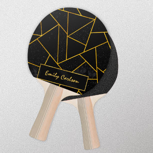 Elegantes abstraktes, schwarzes Gold Tischtennis Schläger