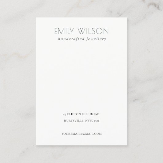 Elegantes, Abstraktes Shape-Nekklace-Display Visitenkarte (Rückseite)