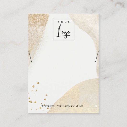 Elegantes, Abstraktes Shape-Nekklace-Display Visitenkarte (Vorderseite)