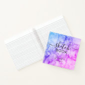 Elegantes Abstraktes Sketchbook Skriptmarble Notizblock (Innenseite)