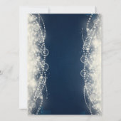 Elegantes Abstraktes Spitzen- und Perlencocktail-P Einladung (Rückseite)