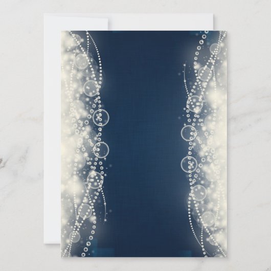 Elegantes Abstraktes Spitzen- und Perlencocktail-P Einladung (Rückseite)