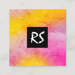 Elegantes, abstraktes und farbenfrohes Grafikdesig Quadratische Visitenkarte