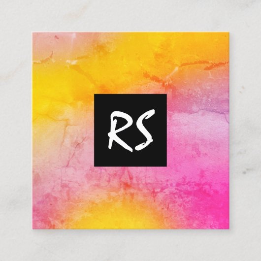 Elegantes, abstraktes und farbenfrohes Grafikdesig Quadratische Visitenkarte (Vorderseite)