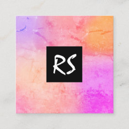 Elegantes, abstraktes und farbenfrohes Grafikdesig Quadratische Visitenkarte