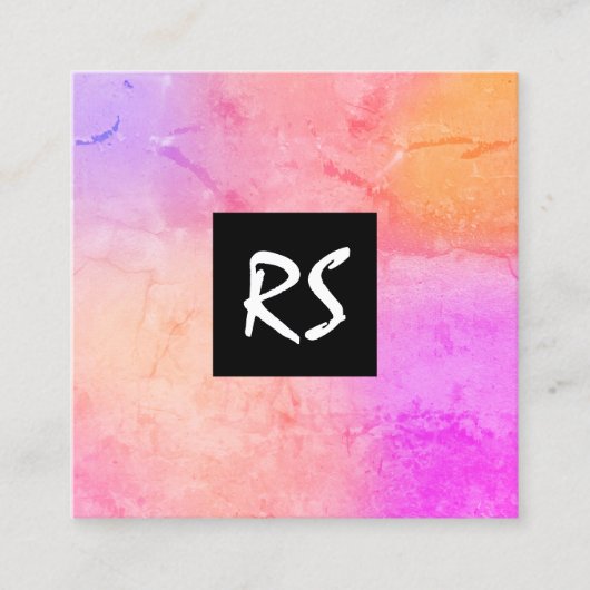 Elegantes, abstraktes und farbenfrohes Grafikdesig Quadratische Visitenkarte (Vorderseite)