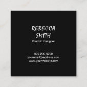 Elegantes, abstraktes und farbenfrohes Grafikdesig Quadratische Visitenkarte (Rückseite)