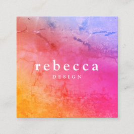 Elegantes, abstraktes und farbenfrohes Grafikdesig Quadratische Visitenkarte