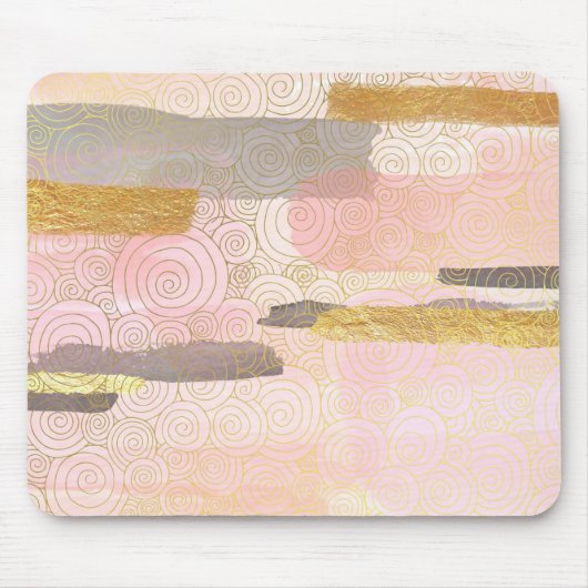 Elegantes Abstraktes Waves Artwork im japanischen Mousepad (Vorne)