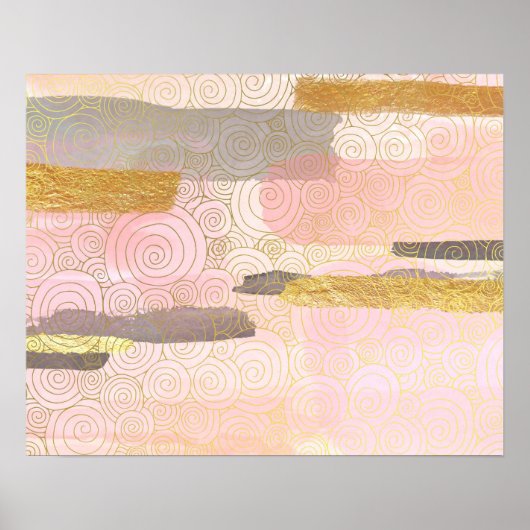 Elegantes Abstraktes Waves Artwork im japanischen  Poster (Vorne)