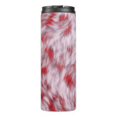 Elegantes, Abstraktes, weiche Fluffy-Fur-Muster | Thermosbecher (Rückseite)