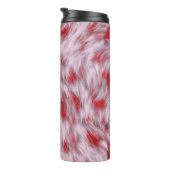 Elegantes, Abstraktes, weiche Fluffy-Fur-Muster | Thermosbecher (Nach rechts gedreht)