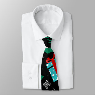 Elegantes Abstraktes Weihnachtsmuster Krawatte