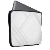 Elegantes Abstraktes, weißes Muster Laptopschutzhülle (Vorne Rechts)