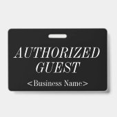 Elegantes Abzeichen "AUTHORIZED GUEST" Ausweis (Rückseite)