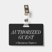 Elegantes Abzeichen "AUTHORIZED GUEST" Ausweis (Rückseite mit Clip)