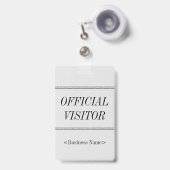 Elegantes Abzeichen "OFFIZIELL VISITOR" Ausweis (Vorderseite mit Ausziehbar)