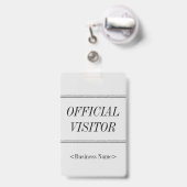Elegantes Abzeichen "OFFIZIELL VISITOR" Ausweis (Rückseite mit Ausziehbar)