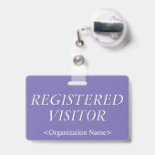 Elegantes Abzeichen "REGISTRIERTER BESUCHER" Ausweis (Back with Retractable)