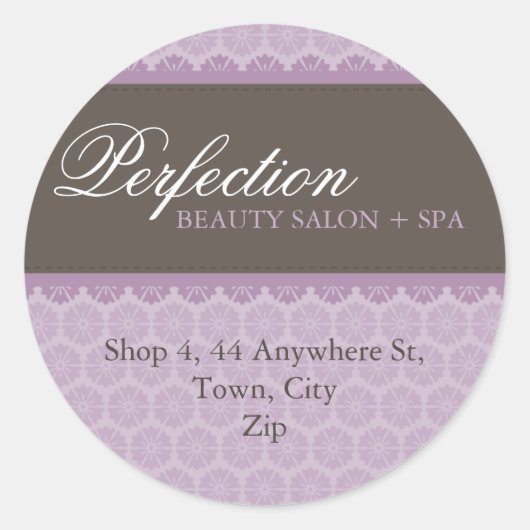 ELEGANTES ADRESSE STICKER SIEGEL: Perfektion 2A (Vorderseite)