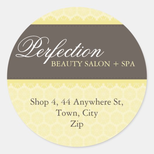 ELEGANTES ADRESSE STICKER SIEGEL: Perfektion 4A (Vorderseite)