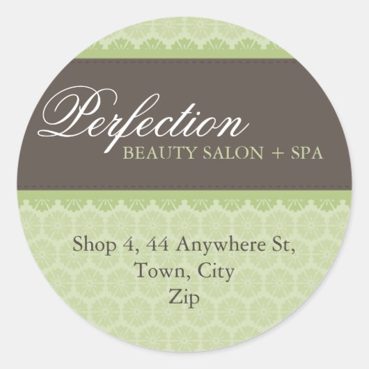 ELEGANTES ADRESSE STICKER SIEGEL: Perfektion 6A (Vorderseite)
