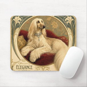 Elegantes Afghan-Hound-Porträt Mousepad