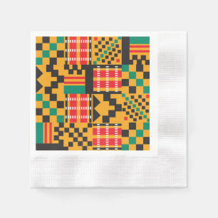 Elegantes African Kente Design Paper Napkins Serviette