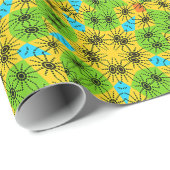 Elegantes afrikanisch Inspiriert Spider Traditiona Geschenkpapier (Rolleneckpunkt)