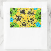 Elegantes afrikanisch Inspiriert Spider Traditiona Rechteckiger Aufkleber (Tasche)