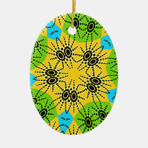 Elegantes afrikanisch inspiriertes Spinnen-Traditi Keramik Ornament