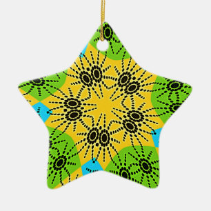 Elegantes afrikanisch inspiriertes Spinnen-Traditi Keramikornament