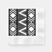 Elegantes afrikanisches Bogolan Designpapier Napki Serviette (Vorderseite)