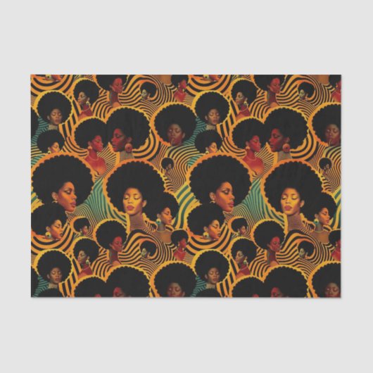 Elegantes afrikanisches Ethnisches Muster in leben Seidenpapier (Vorderseite)