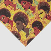 Elegantes afrikanisches Frauenmuster in reicher Fa Seidenpapier (Ausschnitt)