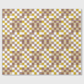 Elegantes afrikanisches Gold und Lila Kente Geschenkpapier (Flach)