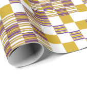 Elegantes afrikanisches Gold und Lila Kente Geschenkpapier (Rolleneckpunkt)